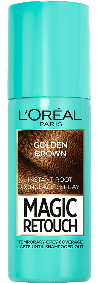 L'Oreal MAGIC RETOUCH Golden Brown Temporary Instant Grey Root Concealer Spray 75ml Anwar Store