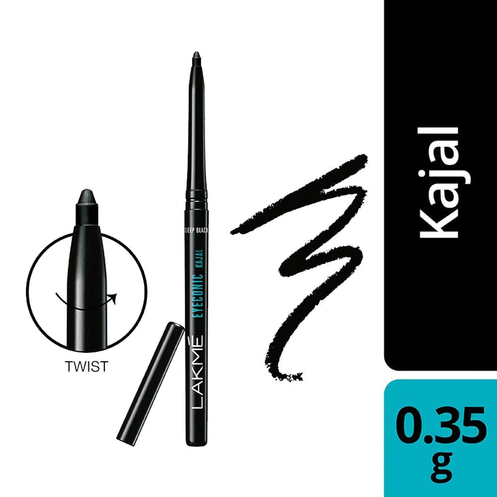 Lakmé Eyeconic Kajal, Deep Black, 0.35g Anwar Store