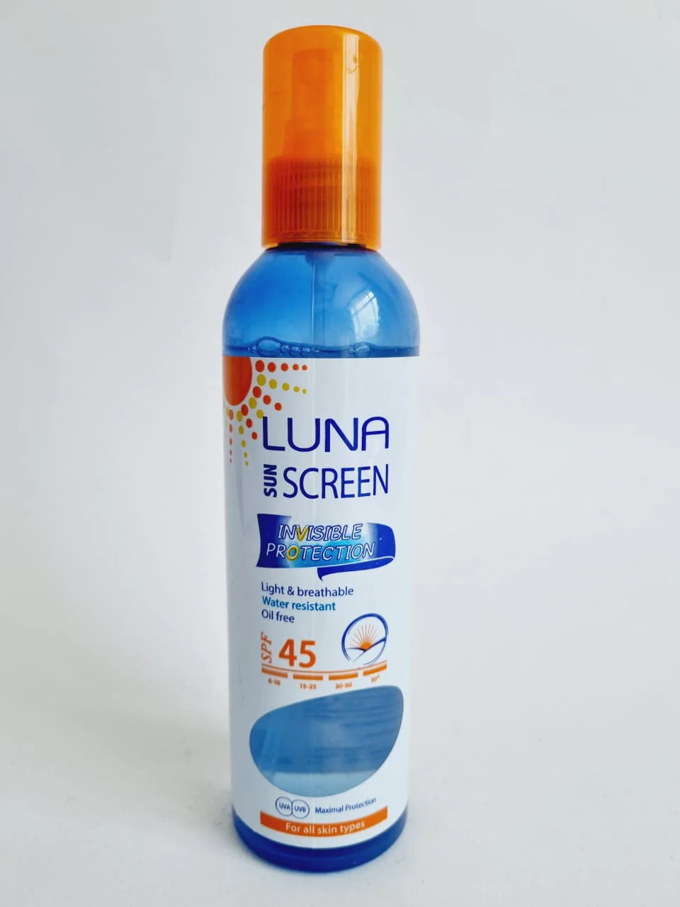 Luna Sun Screen Invisible Spf 45-250 Ml Special 250 Ml Anwar Store