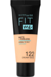 MAYBELLINE FIT ME 122 CREAMY BEIGE MATTE + PORELESS FOUNDATION 30ml Anwar Store