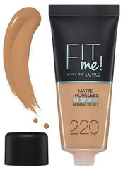 MAYBELLINE FIT ME MATTE+PROELESS FOUNDATION 220 30ml Anwar Store
