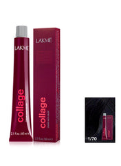 LAKME COLLAGE+ CREME HAIR COLOR 1/70 BLUE BLACK NEGRO AZULADO NOIR BLEUTE 60ML