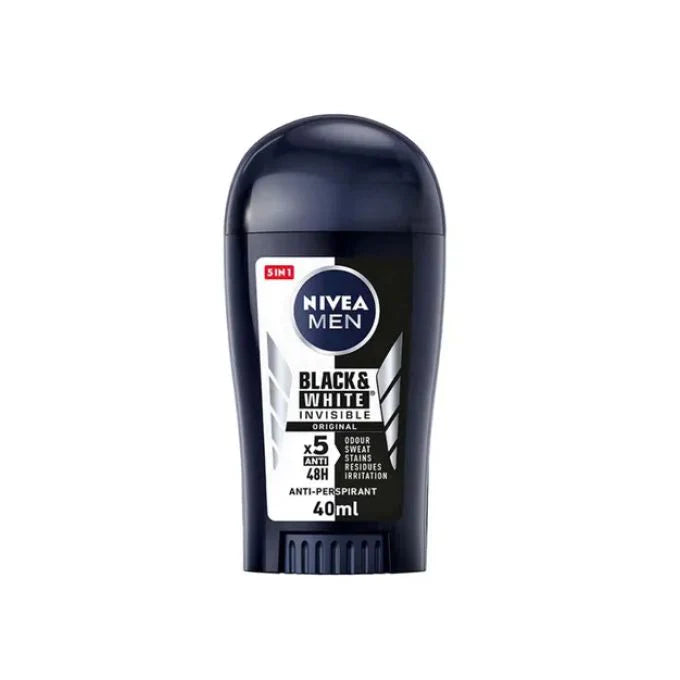NIVEA NIVEA MEN Black & White Invisible Original, Antiperspirant for Men, Stick 40ml Anwar Store