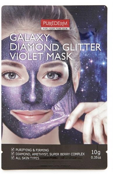 PUREDERM GALAXY DIAMOUND GLITTER VIOLET SHEET MASK Anwar Store