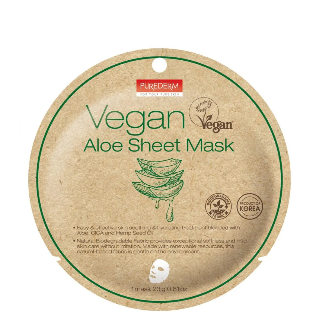 PUREDERM VEGAN ALOE SHEET MASK Anwar Store