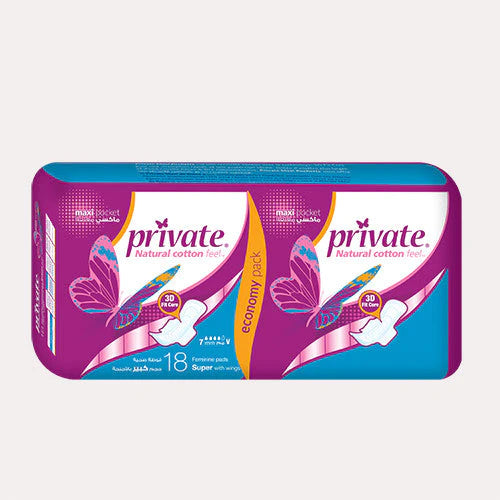 Private Maxi Pocket Super 18 Pcs + FreshDays Long 10 Pantyliners Anwar Store