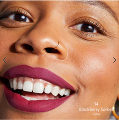 SEPHORA Cream Lip Stain Liquid Lipstick 14 Blackberry Sorbet - matte rich burry Anwar Store