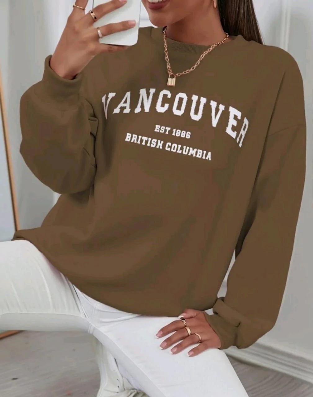 Shein drop shoulder letter graphic 2 in 1 pullove sale