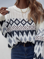 SHEIN PATTERN PULLOVER Anwar Store