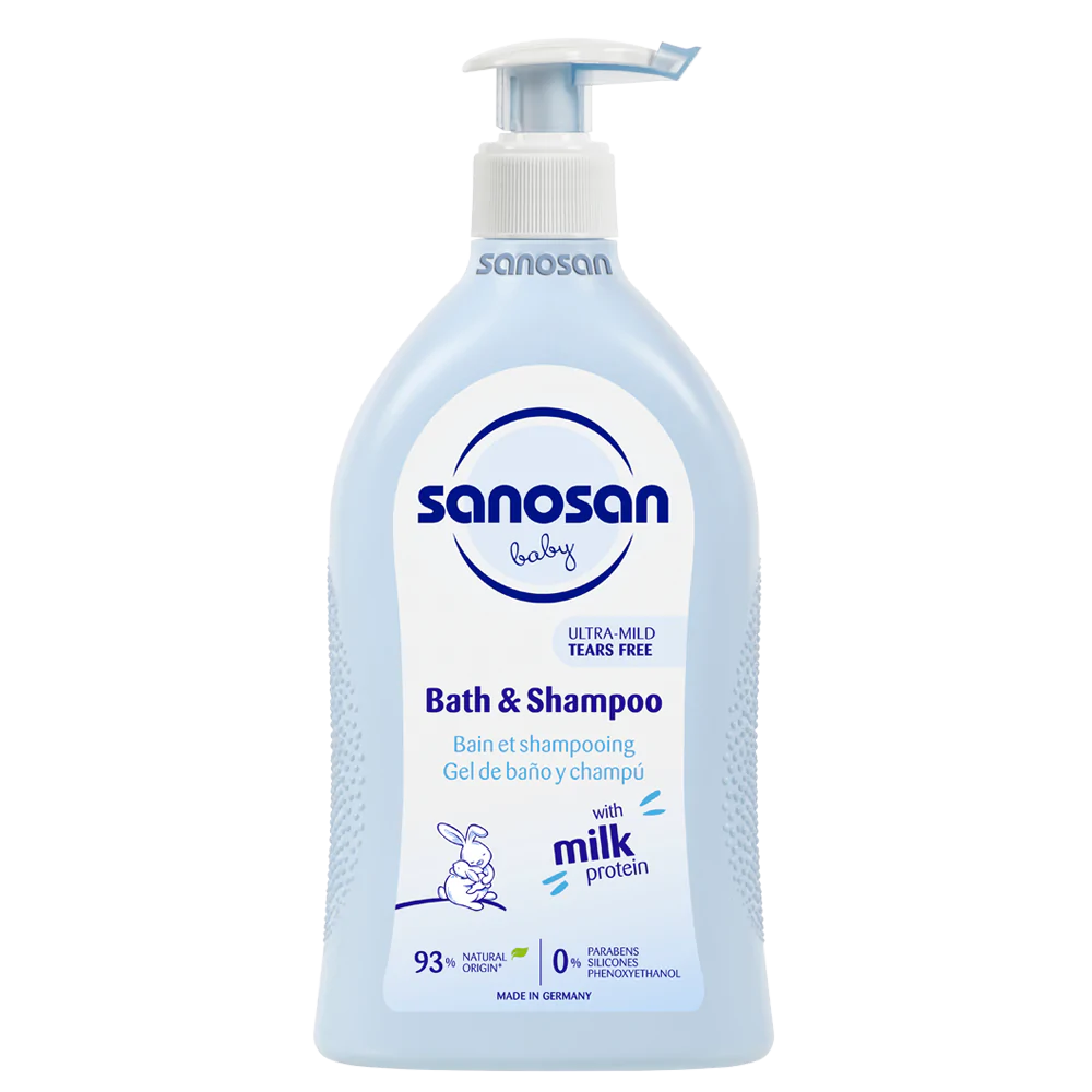Sanosan Bath & Shampoo with milk protein 500ml Anwar Store