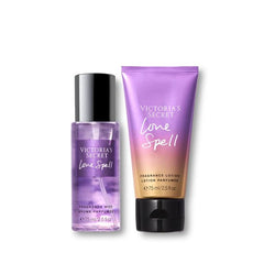 Victoria's Secret Love Spell Travel Size Fragrance Mist and Lotion Holiday Gift Set of 2 Anwar Store
