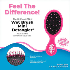 Wet Brush Mini Detangler Hair Brush Pink 736658953817 Anwar Store
