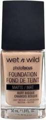 Wet N Wild Photo Foucs Matte Foundation Buff Bisque  30ml Anwar Store