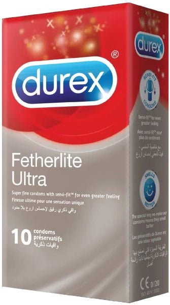Durex Condom, Fetherlite Ultra - 10 Pieces offer - Anwar Store