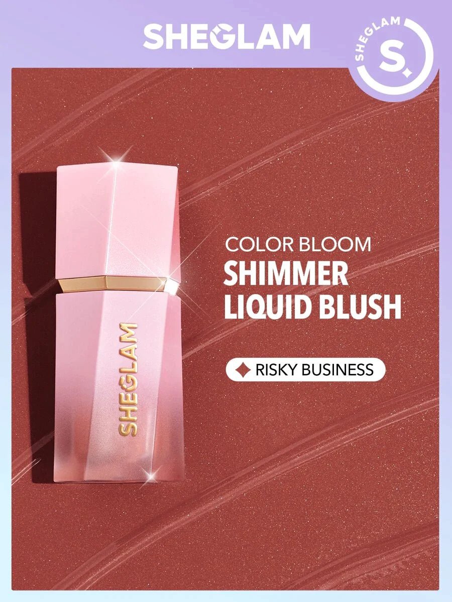 SHEGLAM Risky Business Color Bloom Dayglow Liquid Blush Shimmer Finish- 5.2ml LP - Anwar Store