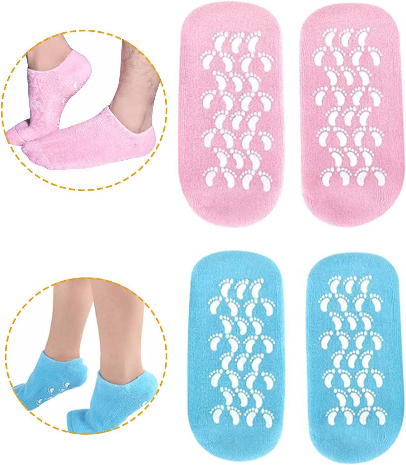 Spa Gel Moisturizing Socks | جوارب جل مرطبة للقدمين - Anwar Store