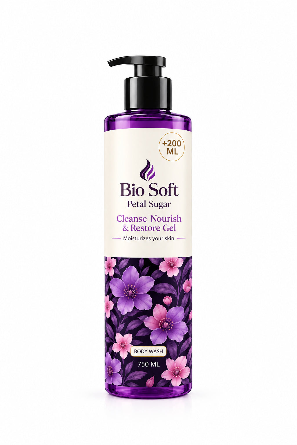 BIO SOFT SHOWER GEL PETAL SUGER 750ML + 200ML