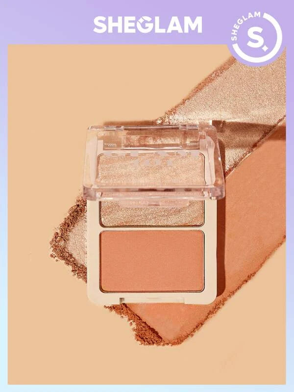 SHEGLAM GLAM 101 HYBRID VIENNA HIGHLIGHTER & BLUSH DUO