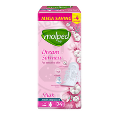 MOLPED SOFT MUSK MAXI COMPRESSED LONG 24 PADS