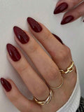 SHEIN NAILS WINE