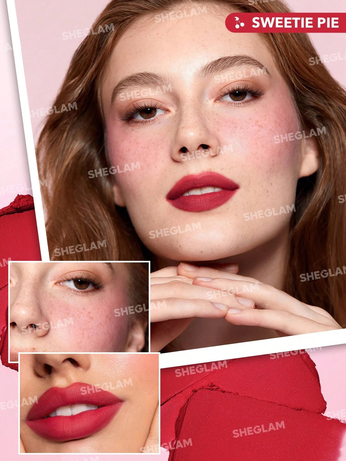 SHEGLAM VERY CHERRY CHEEK & LIP CREAM STACK 3.96G