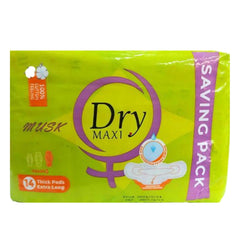 DRY MAXI MUSK 14+2 THICK PADS EXTRA LONG