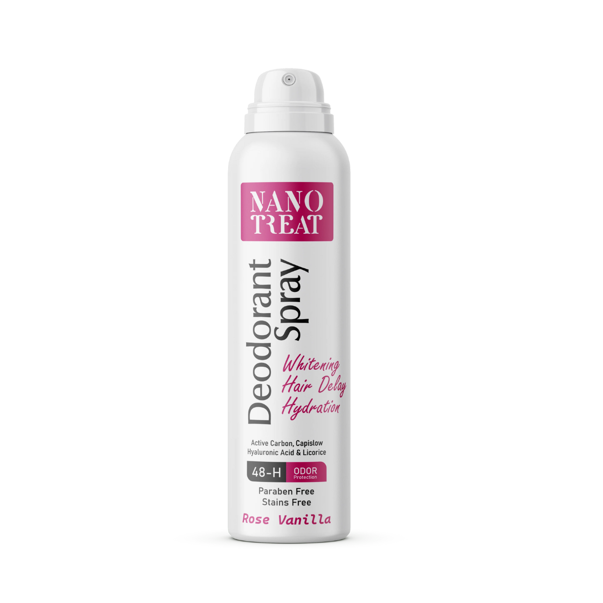 NANO TREAT DEODORANT SPRAY ROSE VANILLA 150ML