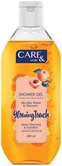 CARE&MORE SHOWER GEL GLOWING TOUCH WITH APRICOT&ALMOND OIL 280ML