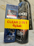 AXE SPRAY DARK TEMPTATION 150ML +CLEAR SHAMPOO 90ML 3IN1 OFFER