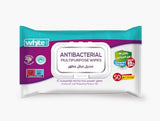 WHITE ANTIBAVTERIAL MULTIPURPOSE WIPES 50PCS