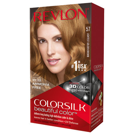 REVLON 57 LIGHTEST GOLDEN BROWN COLORSILK WITH KERATIN 3D COLOR