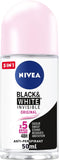 Nivea Invisible Black & White Roll on Deodorant Original 50 ml