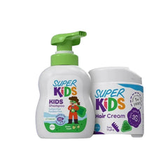 SUPER KIDS SHAMPOO GREEN APPLE +HAIR CREAM OFFER
