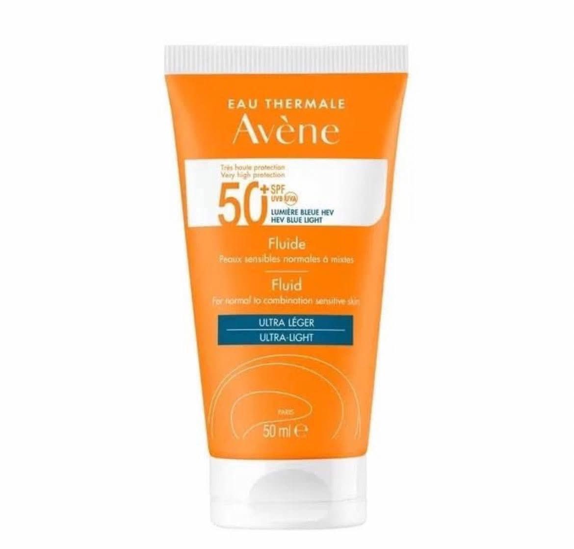 AVENE SUN FLUID SPF50+ FOR NORMAL TO COMBINATION SENSITIVE SKIN 50ML