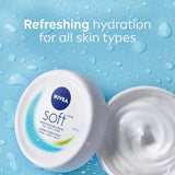 NIVEA SOFT MOISTURIZING CREAM FACE/BODY/HANDS 100ML 30%OFF