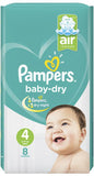 PAMPERS MAXI(9-18)SIZE 4 - 8 PIECES