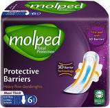 MOLPED PROTECTIVE BARRIERS MAXI COMPRESSED 6 PADS EXTRA LONG