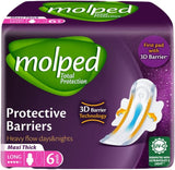 MOLPED PROTECTIVE BARRIERS MAXI THICK LONG 6 PADS