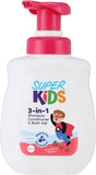 SUPER KIDS 3 IN 1 SHAMPOO - CONDITIONER & BATH GEL 500ML