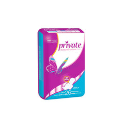 PRIVATE MAXI POCKET NATURAL COTTON 26PADS