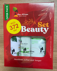 RAW AFRICAN BEAUTY SET (BODY LOTION PINA COLANA+ MICELLAR WATER+ FACE WASH) OFFER