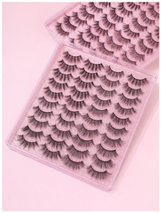 SHEIN MANGA LASHES, (PINK) 20PAIRS EXTRA LONG FALSE EYELASHES
