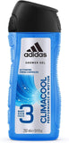 ADIDAS CLIMACOOL PERFORMANCE IN MOTION BODY, HAIR & FACE SHOWER GEL 250ML