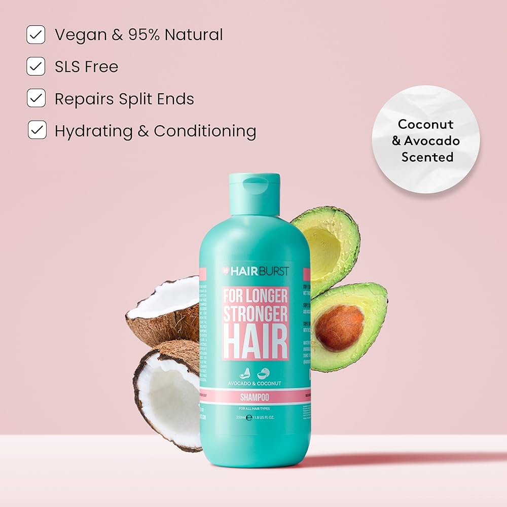 HAIR BURST SHAMPOO AVOCADO & COCONUT FOR ALL HAIR TYPES 350ML