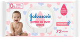 Johnson's Gentle All Over Wipes for Kids - 72 Wipes