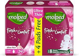 MOLPED FRESH & COMFORT ULTRA THIN 24 PADS LONG 8H ODOR CONTROL