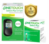 ONETOUCH OneTouch Select Plus Simple Glucometer for Simple,Accurate & Virtually Painfree Blood Sugar Testing (Free 10 Strips +Lancing Device+10 lancets) green