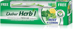 Dabur Herbal Fresh Gel Toothpaste (140g) with Toothbrush