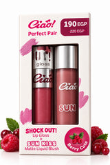 CIAO PERFECT PAIR SHOCK OUT! (LIP GLOOS 13 + SUNKISS BLUSH 4) BERRY CUTE
