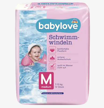 BABYLOVE MEDIUM (7-13KG) SCHWIMM WINDELN